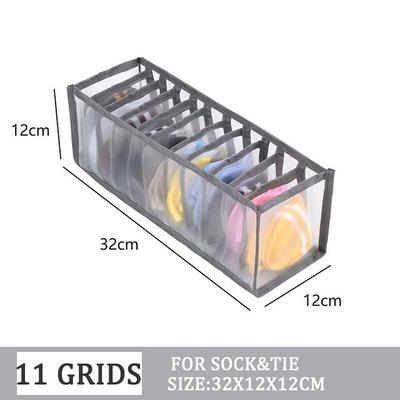 1pc Wardrobe Clothes Organizer, Visible Foldable Closet Organizers, Compartment Storage Box with Mesh Separation, Washable Drawer Dividers Organizers (Bra/Panties/Socks/Pants/T-Shirt/Legging)