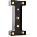 LED Letters Lights 26 Alphabet Arabic Battery Operated Black Decorative Marquee Lamps for Events Wedding Party Birthday Home Bar(Cool Black) Newly Design
