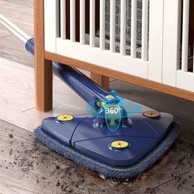 360 Degree Rotatable Adjustable Cleaning Mop - Imitation Hand Twist Quick Dry Mop, Extendable Triangle Mop 360° Rotatable Adjustable 130 cm Cleaning Mop