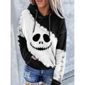 The Nightmare Before Christmas Jack Skellington Ugly Christmas Sweater / Sweatshirt Hoodie Pullover Anime Front Pocket Graphic Hoodie For Couple's Men's Women's Adults' 3D Print Party Casual Daily