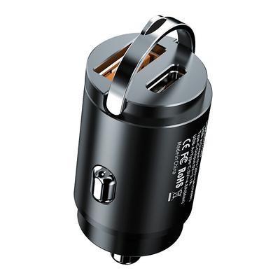 SEAMETAL 100W Car USB Charger Super Charge USB-A USB-C Cigarette Lighter Adapter Hidden Phone Charger for iPhone Huawei Samsung