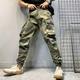 Men's Cargo Pants Cargo Trousers Camo Pants Pocket Camouflage Comfort Breathable Outdoor Daily Going out Fashion Casual Army Green Green