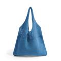 Women's Tote Shoulder Bag Hobo Bag Straw Bag Polyester Holiday Beach Large Capacity Foldable Lightweight Solid Color Light Blue dark brown Grass Green