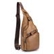 Men's Sling Shoulder Bag Chest Bag Cowhide Daily Office Career Zipper Animal Black Yellow Coffee