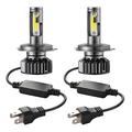 2PCS Mini Car LED Headlight Bulb H4/HB2/9003 Hi/Lo 72W 10000LM 6000K Automobile Headlamp Replacement Bulbs Auto Fog Light 12V