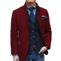 Men's Retro Vintage Tweed Blazer Herringbone Blazer Sport Coat Regular Plus Size Single Breasted Two-buttons Black Champagne Burgundy Blue 2024