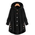 Women's Fleece Jacket Sherpa Jacket Teddy Coat Outdoor Valentine's Day Daily Fall Winter Coat Regular Fit Windproof Warm Comtemporary Stylish Plush Jacket Long Sleeve Leopard Plain Oversize Black