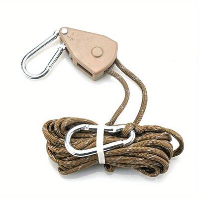 1pc Adjustable Metal Pulley Wind Rope for Outdoor Camping, Tent, and Picnic - Secure Your Canopy with Ease
