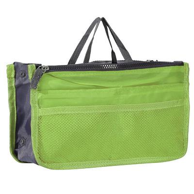 Handbag Organizer Insert for Women – Large Capacity, Zipper Closure, Portable with Handle – Ideal for Travel, Documents, Cards, and Small Items