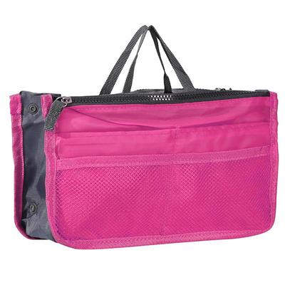 Handbag Organizer Insert for Women – Large Capacity, Zipper Closure, Portable with Handle – Ideal for Travel, Documents, Cards, and Small Items