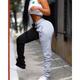 Women's Sweatpants Joggers Cotton Blend Color Block Side Pockets Full Length Micro-elastic Casual / Sporty Hip Hop Sports Weekend Yellow gray Black gray S M