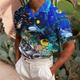 Men's Polo Shirt Golf Shirt Graphic Prints Turtle Marine Life Turndown Royal Blue Blue Outdoor Street Short Sleeves Print Clothing Apparel Fashion Designer Casual Breathable