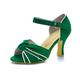 Women's Latin Dance Shoes Dance Shoes Indoor ChaCha St. Patrick's Day Heel Bowknot High Heel Peep Toe Ankle Strap Adults' Green
