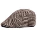 Men's Flat Cap Tweed Cap Light Grey Dark Gray Cotton Streetwear Stylish 1920s Fashion Outdoor Daily Going out Lattice Warm