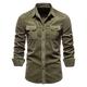 Men's Shirt Button Up Shirt Summer Shirt Corduroy Shirt Red Blue Brown Green Gray Long Sleeve Plain Turndown Casual Daily Button-Down Clothing Apparel Cotton Fashion Streetwear Classic