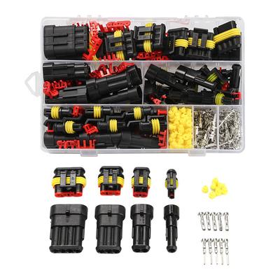 708PCS 1-6Pins HID Waterproof Connectors 43 Sets Car Marine Seal Electrical Wire Connector Plug Truck Harness 300V 12A Kit