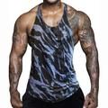 Men's Tank Top Vest Top Undershirt Racer Back Tank Top Sleeveless Shirt Camo / Camouflage U Neck Sports Outdoor Vacation Sleeveless Print Clothing Apparel Fashion Daily Sport