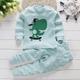 Kids Boys 2 Pieces T-shirt Pants Long Sleeve Owl A01 A02 Animal Cartoon Crewneck Summer Spring Basic Home 3-7 Years