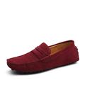 Men's Loafers Slip-Ons Suede Shoes Driving Shoes Light Soles Plus Size Walking Casual Outdoor Office Career Suede Non-slipping Loafer Wine Royal Blue Orange Summer Spring
