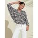 Moroccan Floral V Neck Loose Shirt