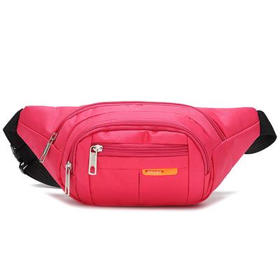 Unisex Black Waterproof Waist Bag - Multi-Pocket Fanny Pack with Adjustable Strap, Durable Belt Bag for Travel, Sports, Hiking, and Outdoor Activities