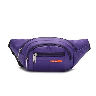 Unisex Black Waterproof Waist Bag - Multi-Pocket Fanny Pack with Adjustable Strap, Durable Belt Bag for Travel, Sports, Hiking, and Outdoor Activities