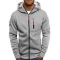 Men's Full Zip Hoodie Sweat Jacket Jacket Black White Wine Army Green Navy Blue Hooded Solid Color Zipper Casual Fleece Cool Casual Big and Tall Winter Spring Fall Clothing Apparel Hoodies