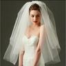 Two-tier Cut Edge / Birthday Wedding Veil Blusher Veils / Elbow Veils / Fingertip Veils with Tulle dress to impress 2024