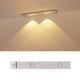 Sensing Night Light LED Auto Motion Sensor LED Light 3-Colors Dimming 30/40/60cm 2/3/4LEDs for Kitchen Wardrobe Cabinet Lighting USB Rechargeable