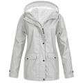 Women's Winter Coat Hoodie Jacket Windproof Warm Street Sport Daily Wear Vacation Button Pocket Drawstring with Pockets Single Breasted Hoodie Fashion Daily Plush Street Style Solid Color Regular Fit