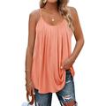 Women's Tank Top Camisole Modal Plain Casual Beach Black Light Green Pink Sleeveless Vacation Hawaiian Casual Round Neck Regular Fit Summer Spring