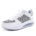 Women's Sneakers Plus Size Platform Sneakers Outdoor Daily Summer Winter Platform Round Toe Fashion Sporty Casual Walking PU Lace-up Black / White Black / Red Pink / Grey