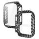 Watch Case with Screen Protector Compatible with Apple Watch Series 8 7 41mm 45mm / Series 6 5 4 SE 40mm 44mm / Series 3 2 1 38mm 42mm Scratch Resistant Bumper Full Cover Tempered Glass / PC Watch