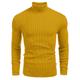 Men's Sweater Pullover Sweater Jumper Turtleneck Sweater Fall Sweater Ribbed Knit Knitted Plain Turtleneck Stylish Casual Daily Wear Vacation Clothing Apparel Spring Fall Wine Black M L XL