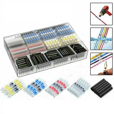 Electrical Wire Connectors Insulated Butt Splice Heat Shrink Solder Terminal Waterproof Butt Connectors Wire Cable Terminal