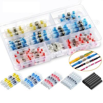 Electrical Wire Connectors Insulated Butt Splice Heat Shrink Solder Terminal Waterproof Butt Connectors Wire Cable Terminal