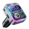 Bluetooth 5.3 FM Transmitter for Car Stronger Dual Mics Deep Bass Sound 48W PDQC3.0 Car Charger Bluetooth Adapter