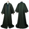 Witch Wizard Minerva McGonagall Cosplay Costume Outfits Men's Women's Movie Cosplay Snape Costume Voldemort Costume McGonagall Costume Halloween Carnival Masquerade Top Cloak Cap