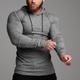 Men's Hoodie Black White Gray Hooded Solid Color Sports Outdoor Active Winter Clothing Apparel Hoodies Sweatshirts Long Sleeve Slim