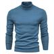 Men's Sweater Pullover Knit Turtleneck Vintage Style Soft Home Daily Clothing Apparel Fall Winter Green Blue S M L / Acrylic / Rib Fabrics / Long Sleeve / Hand wash / Unisex