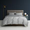 100% Cotton Duvet Cover Flat Sheet Fitted Sheet Free Combination, 300 Thread Count Sateen Bedding Set Premium Quality Comforter Cover Pillowcase Grey Bed Collection