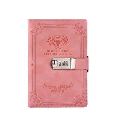 A5 200 Pages Retro Password Book with Lock Diary Thickened Creative Hand Ledger Student Notepad Stationery Notebook Binder