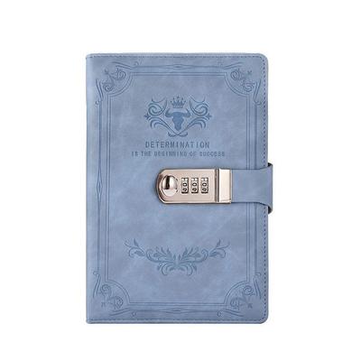 A5 200 Pages Retro Password Book with Lock Diary Thickened Creative Hand Ledger Student Notepad Stationery Notebook Binder