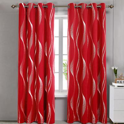 Blackout Curtain Drapes Farmhouse Grommet/Eyelet Curtain Panels For Living Room Bedroom Sliding Door Curtains Kitchen Balcony Window Treatments Thermal Insulated