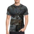 Vikings Warriors Viking Tattoo T-shirt Print Graphic T-shirt For Couple's Men's Women's Adults' 3D Print Casual Daily
