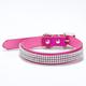 Dog Collar Adjustable / Retractable Rhinestone PU Leather Purple Red Blue Pink Black for Girl Dog