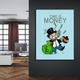 Hand painted Motivational Wall Art Monopoly art Man Raining Money Inspirational Canvas Fancy Wall painting For Living Room Bar Decoration Stickers Wall Painting ready to hang or canvas