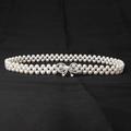 ladies pearl waist chain korean version rhinestone pearl decorative belt fashion sweet dress elastic belt women wholesale