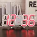 3D LED Digital Clock Alarm Nordic Wall Clocks Wall Deco Glowing Night Mode Adjustable Electronic Table Clock Wall Clock Decoration Living Room LED Clock