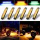 OTOLAMPARA 2/6PCS 12V Green Pod LED Lights Waterproof Underglow LED Lights Red Under Glow Lights Car Decoration Lights Amber LED Warning Light 5 Colors Selective